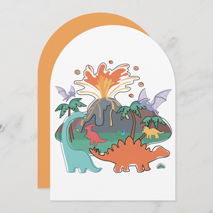Dinosaur Greeting Card With Envelope