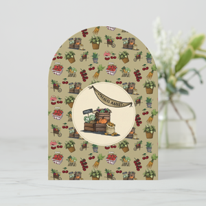 Farmers Market Greeting Card With Envelope