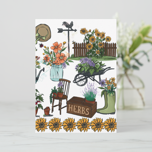 Gardening Greeting Card With Envelope