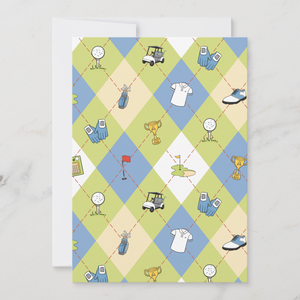 Golf Greeting Card With Envelope