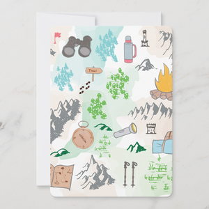 Hiking Greeting Card With Envelope
