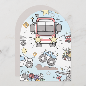 Trucks Greeting Card With Envelope