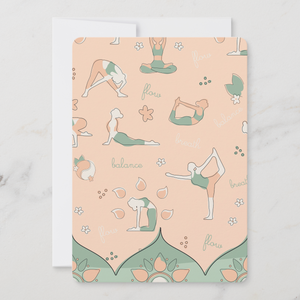Yoga Greeting Card With Envelope