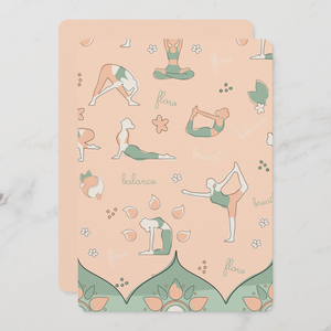 Yoga Greeting Card With Envelope