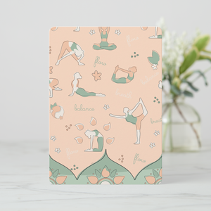 Yoga Greeting Card With Envelope
