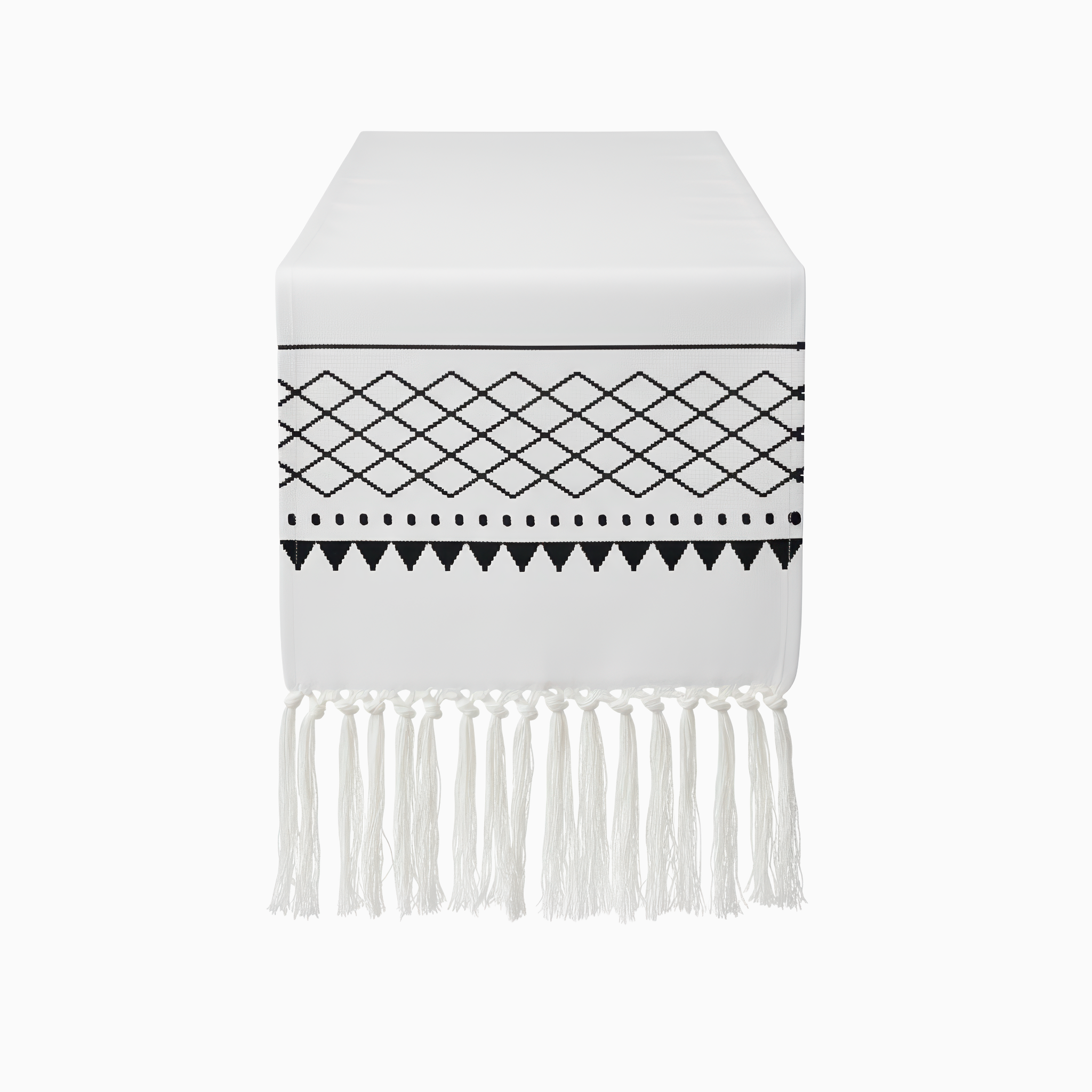 Black & White Woven Runner