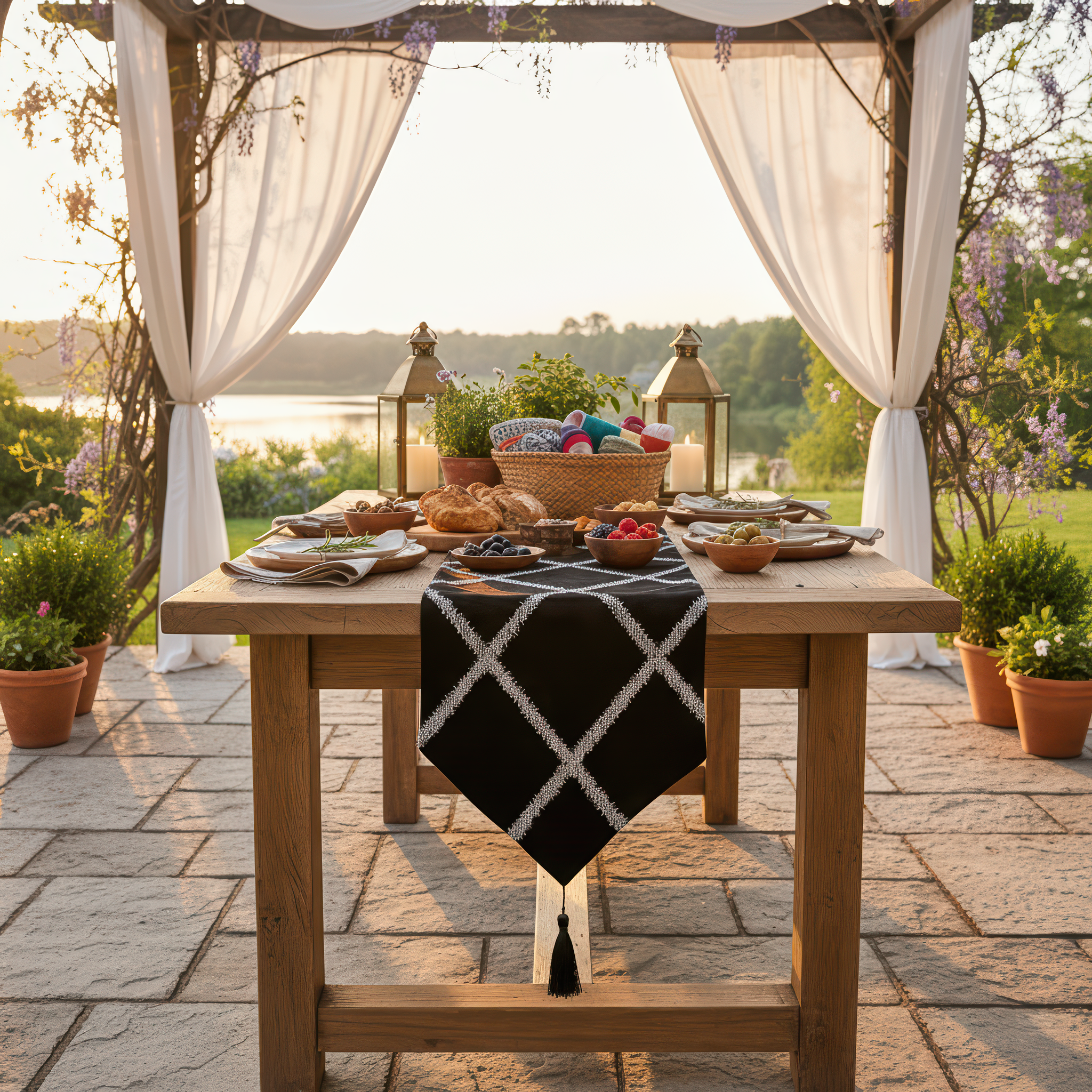 Black Velvet Silver Runner