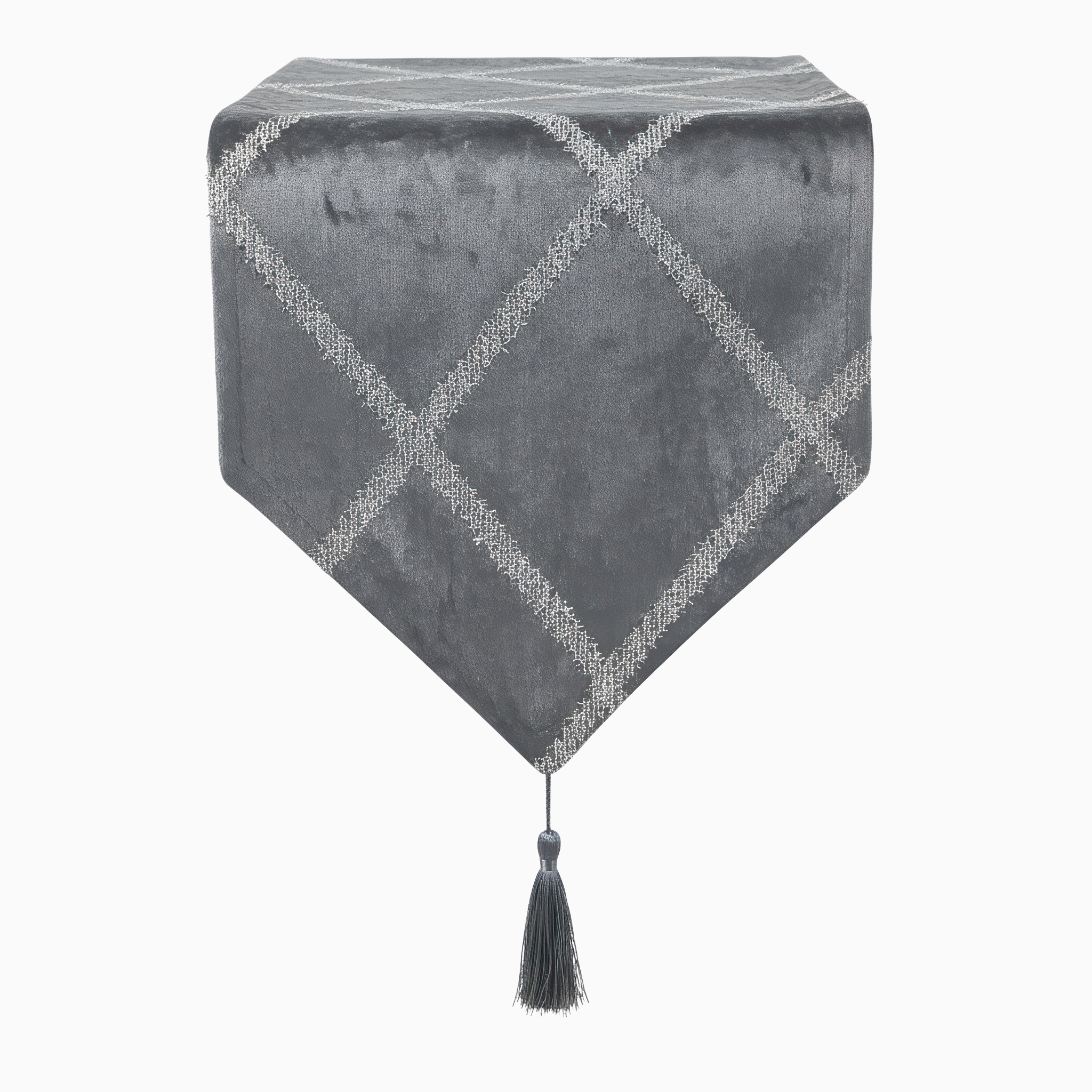 Grey Velvet Silver Runner