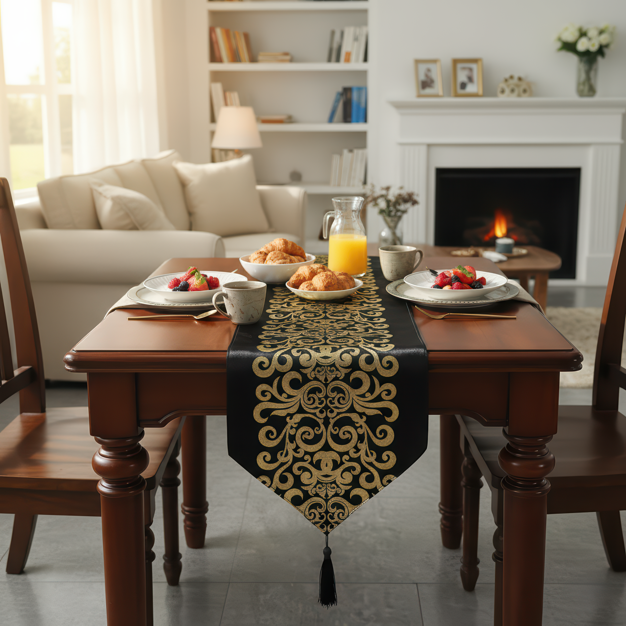 Black Gold Foil Runner