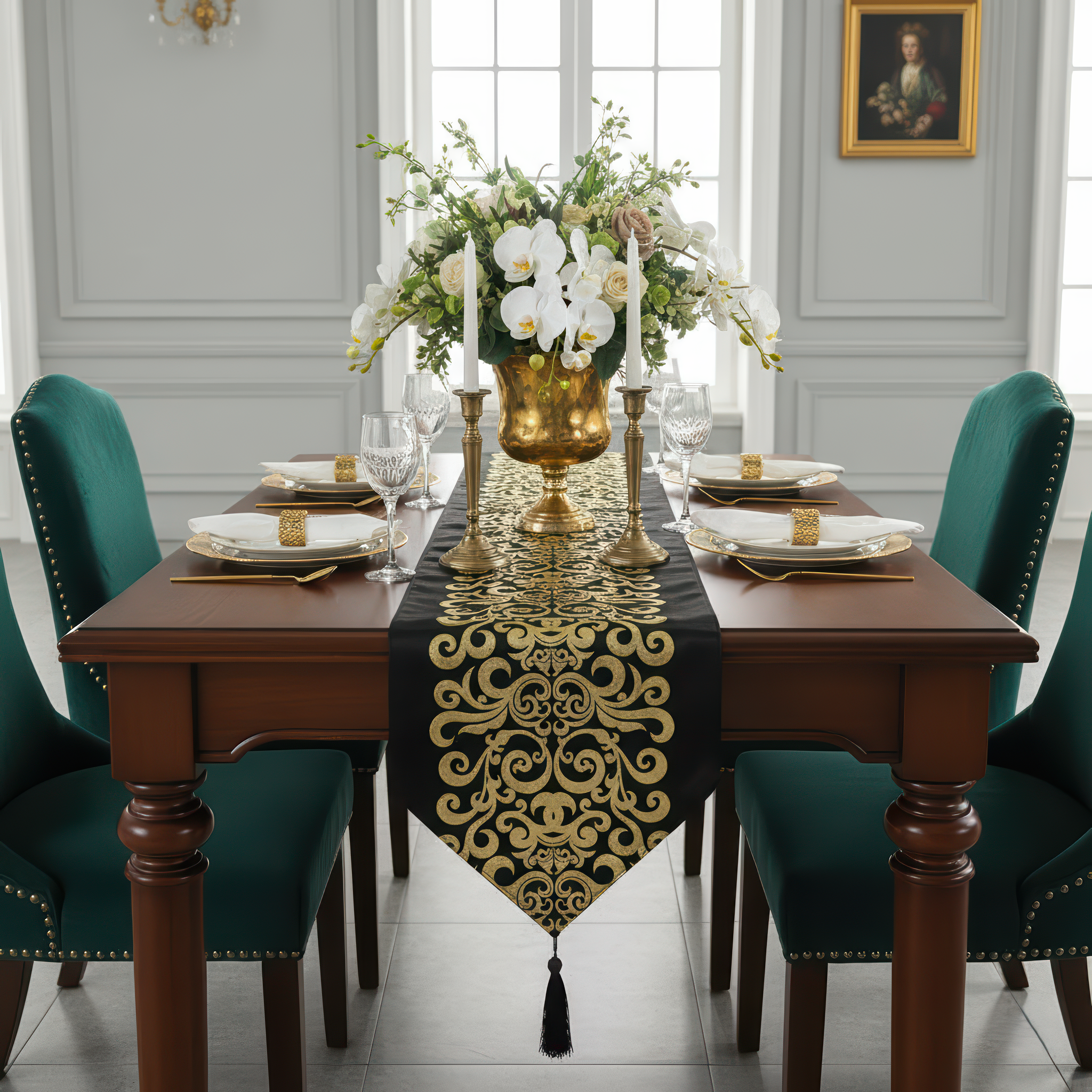 Black Gold Foil Runner