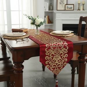 Deep Red Foil Runner