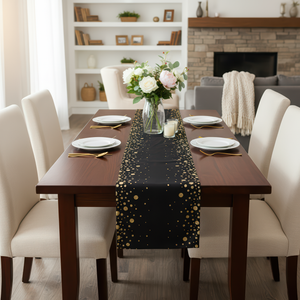 Black Gold Confetti Runner