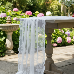 Long Embroidered Lace Runner