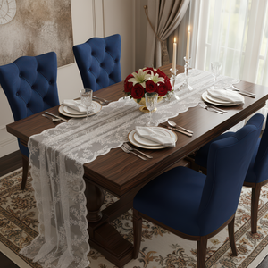 Long Embroidered Lace Runner