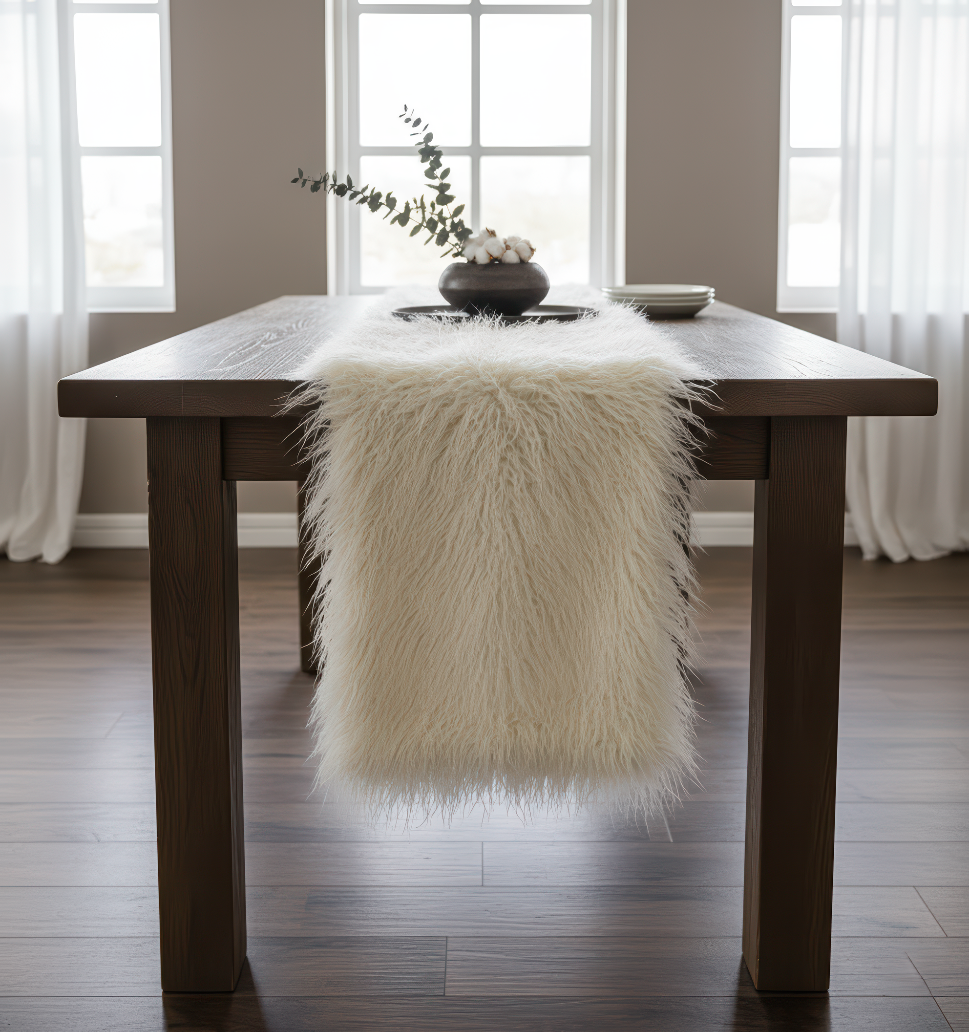 Cream Fur Runner