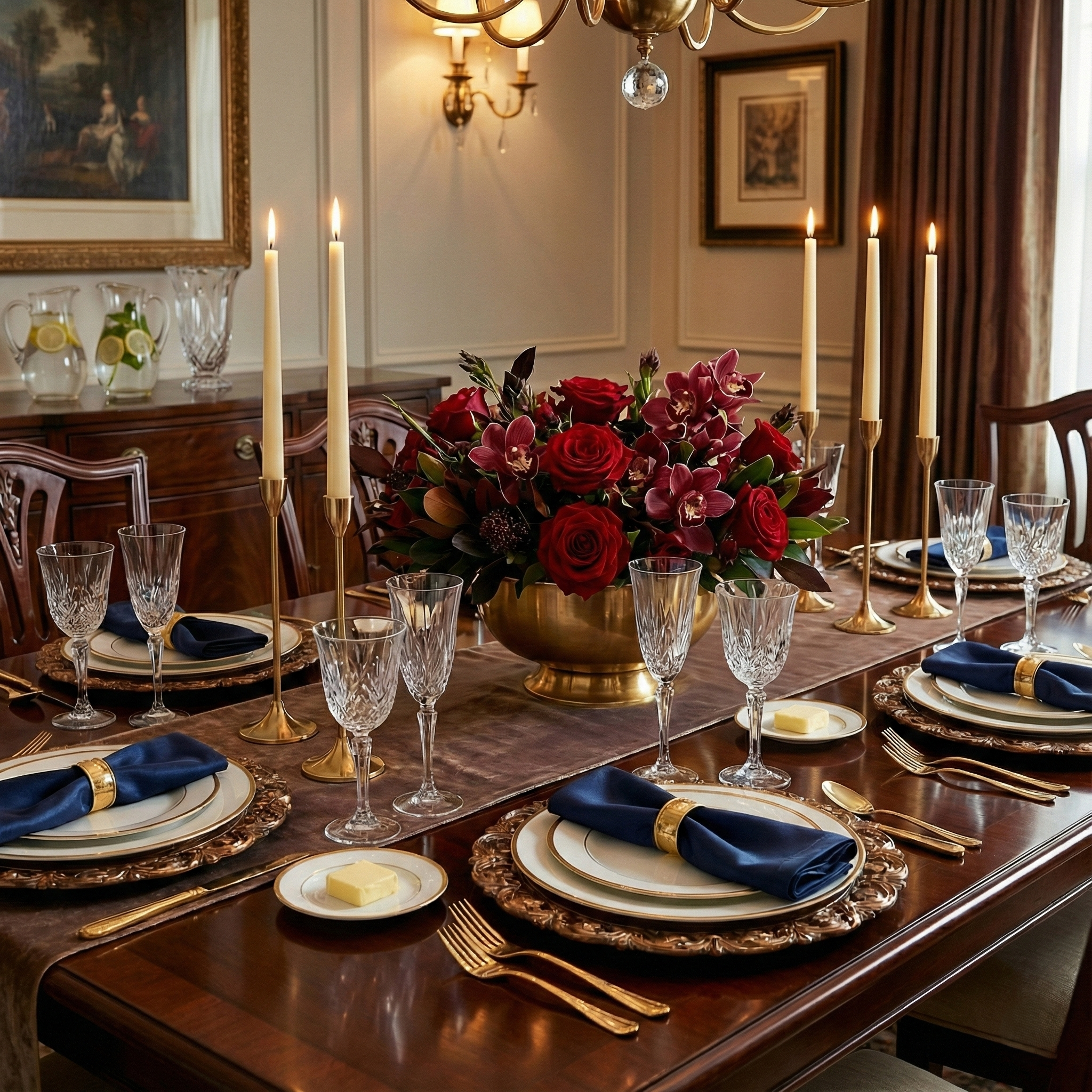 Antique Copper Medallion Charger Plates, Set of 5