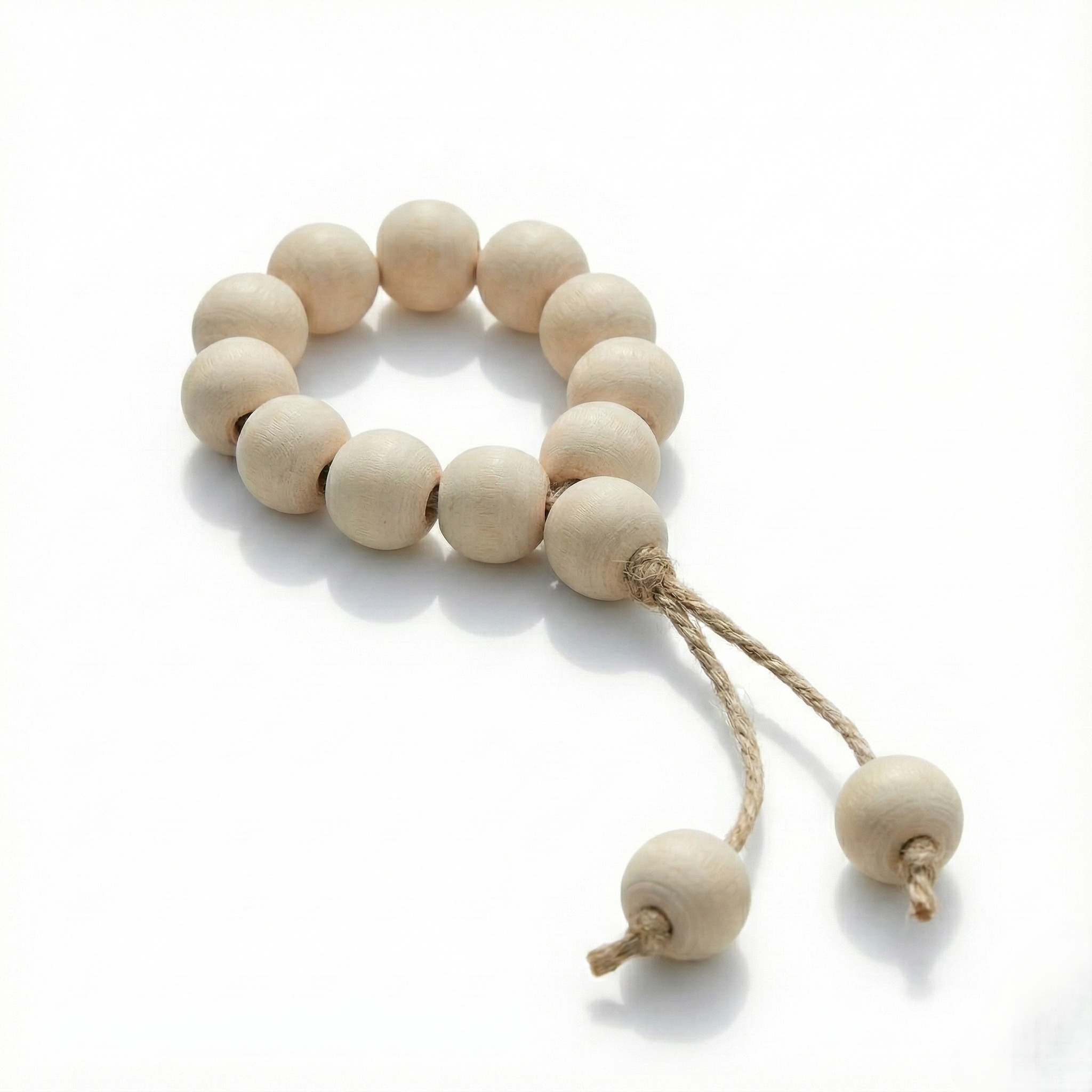 Bead and Rope Napkin Rings, Set of 5