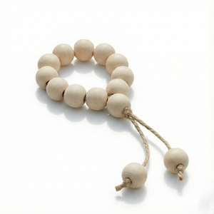 Bead and Rope Napkin Rings, Set of 5