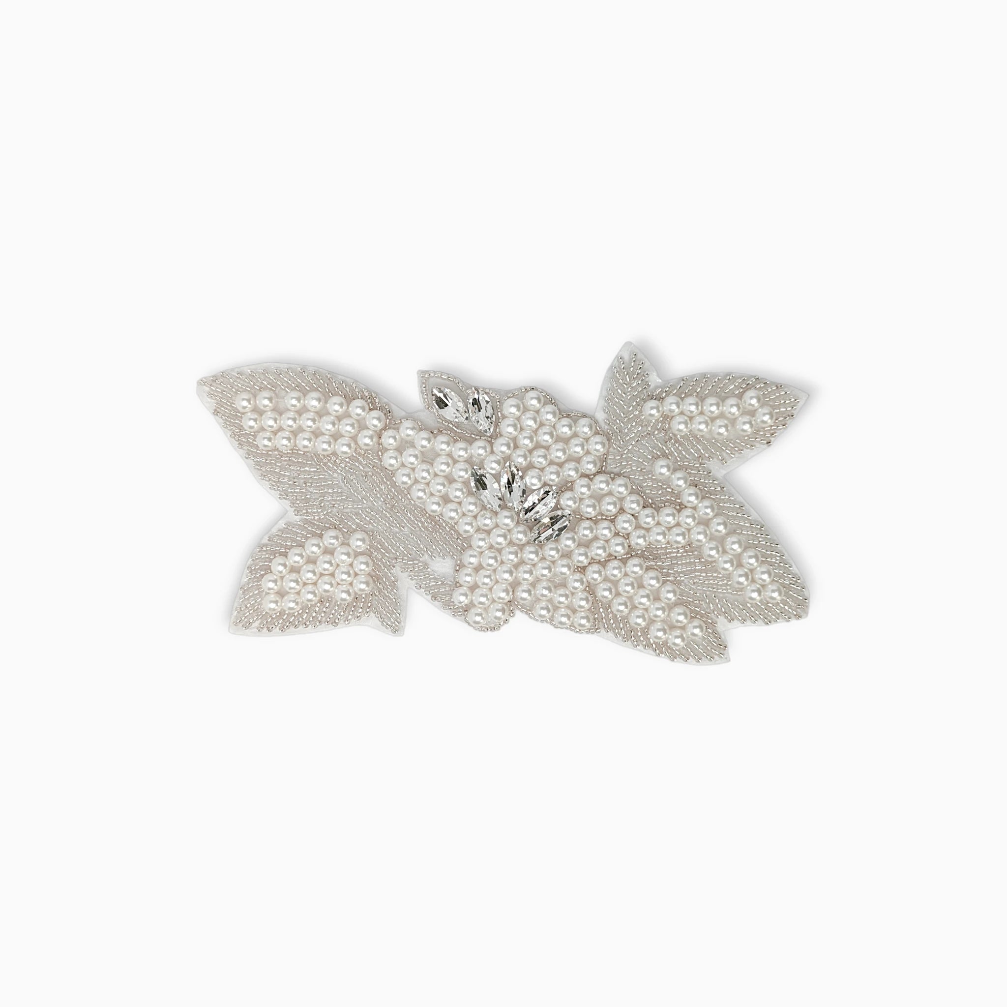 Leaf Cluster Rhinestone Applique, Iron on (Hotfix)