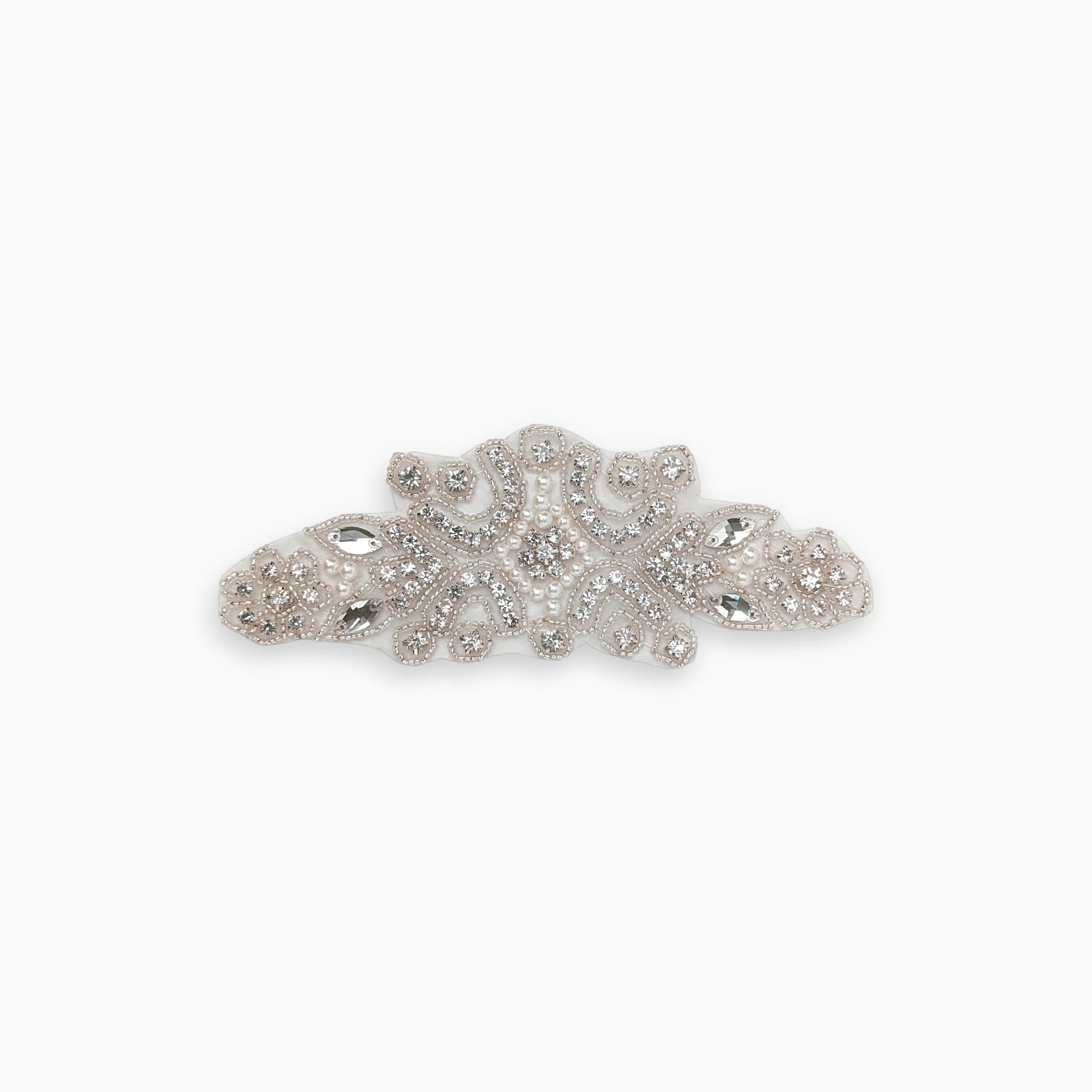 Tiara Style Rhinestone Applique, Iron on (Hotfix)