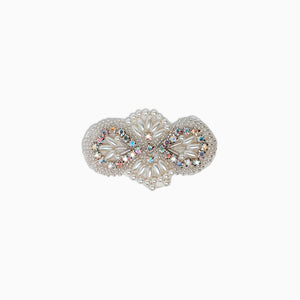 Iridescent Oval Rhinestone Applique, Iron on (Hotfix)