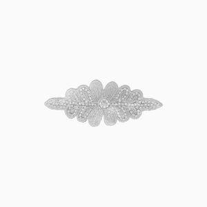 Leaf Spray Rhinestone Applique, Iron on (Hotfix)