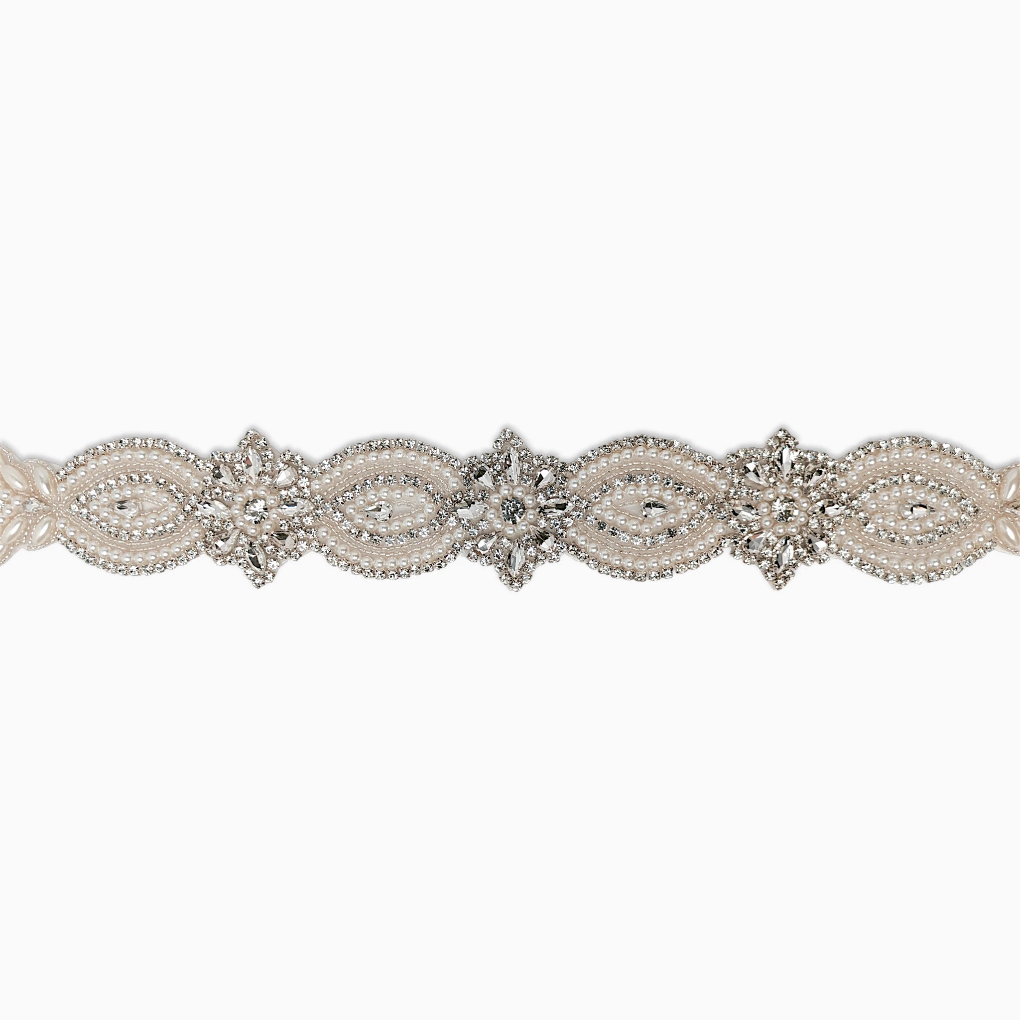 Oval Link Rhinestone Trim, Iron on (Hotfix)