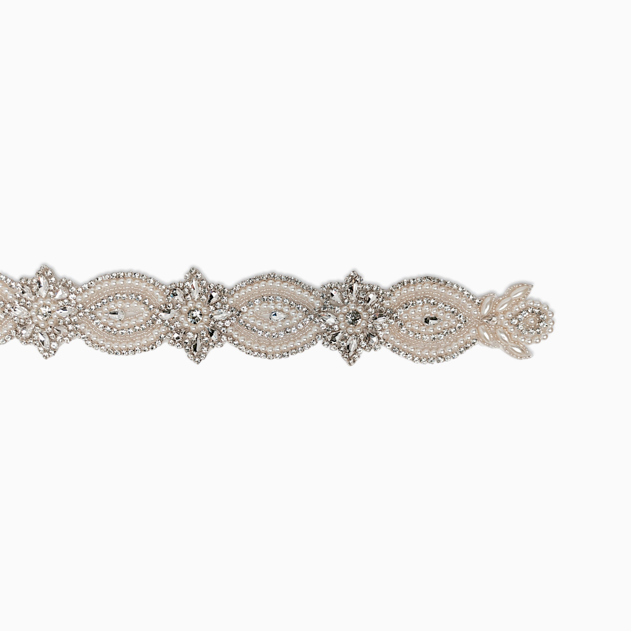 Oval Link Rhinestone Trim, Iron on (Hotfix)