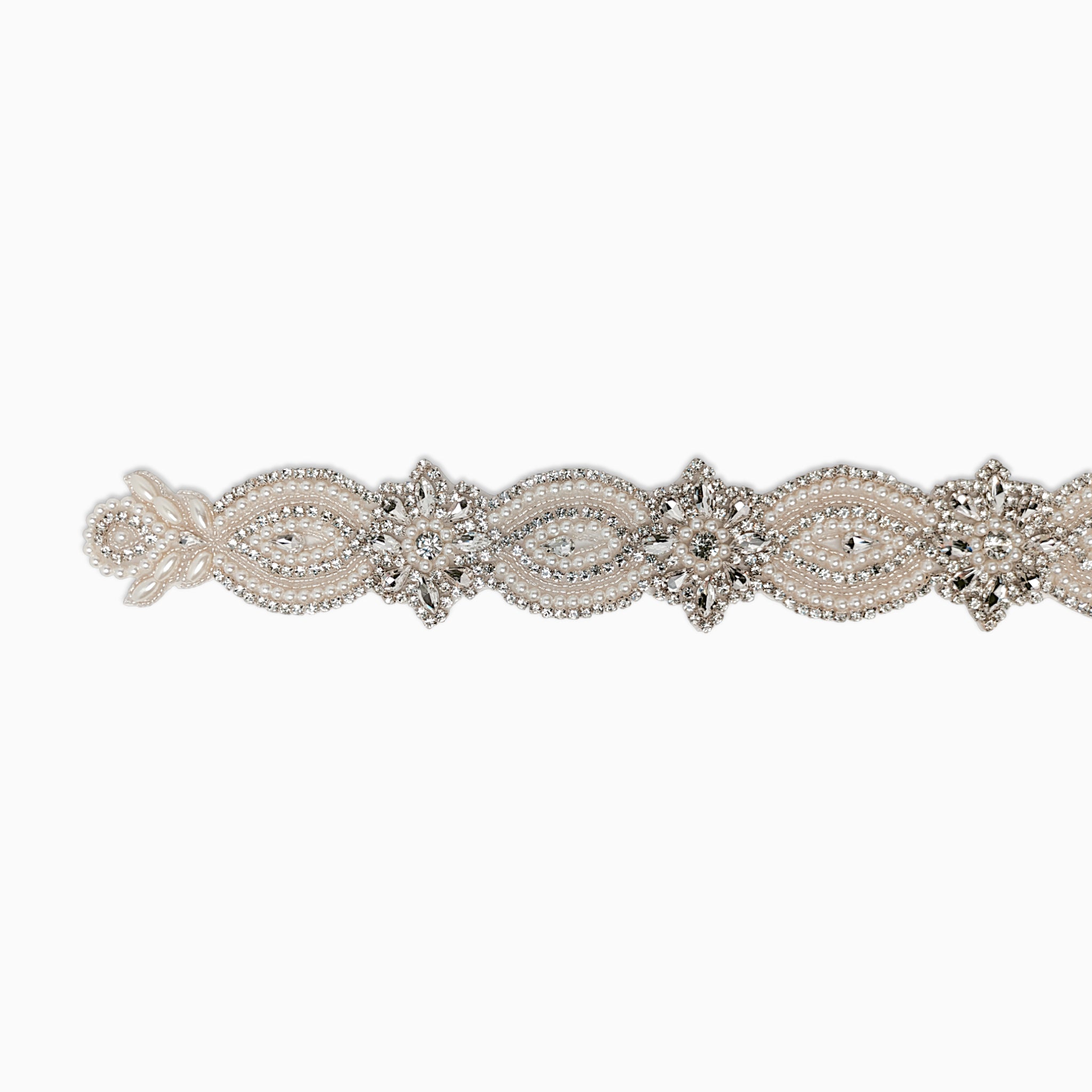 Oval Link Rhinestone Trim, Iron on (Hotfix)