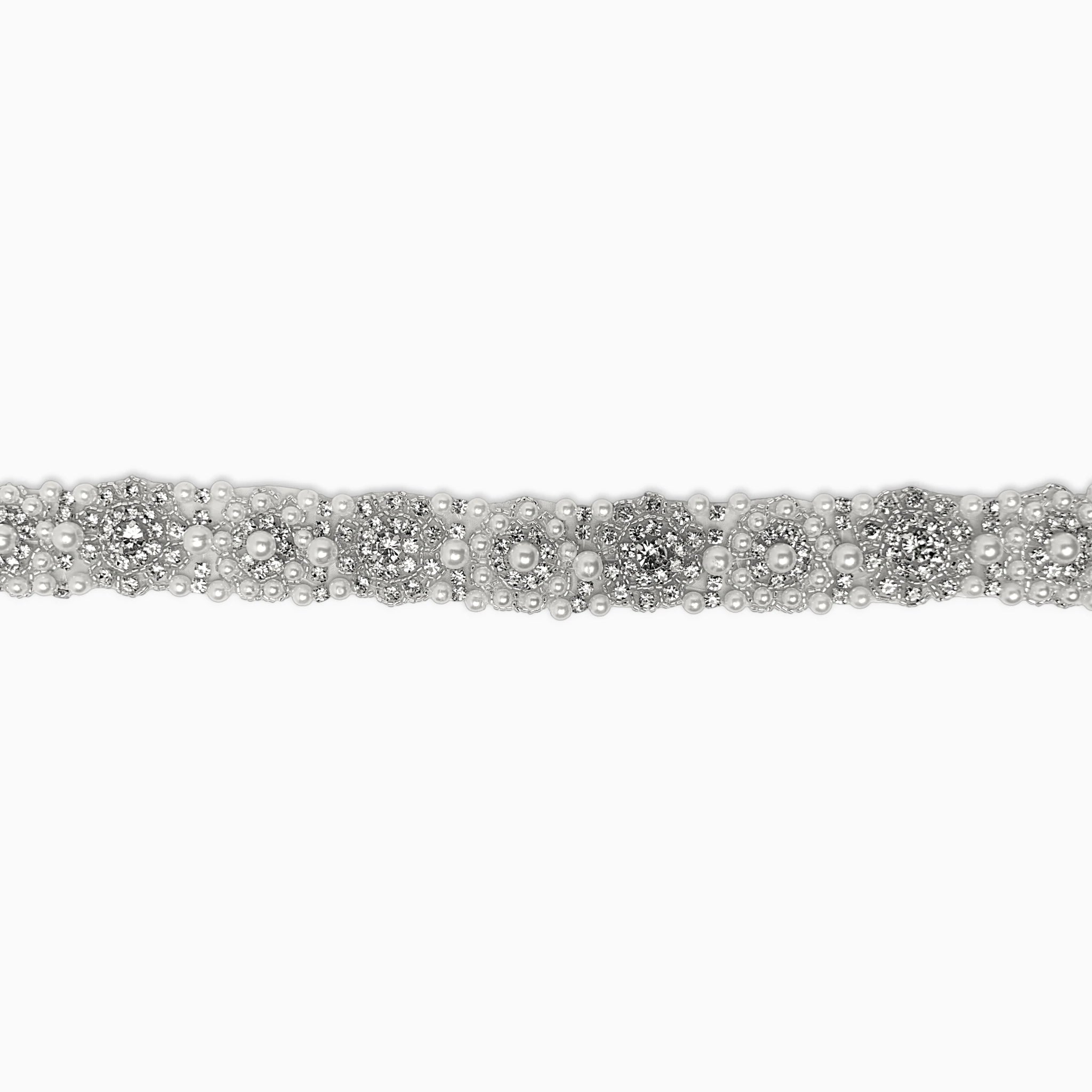 Wide Crystal Rhinestone Trim, Iron on (Hotfix)