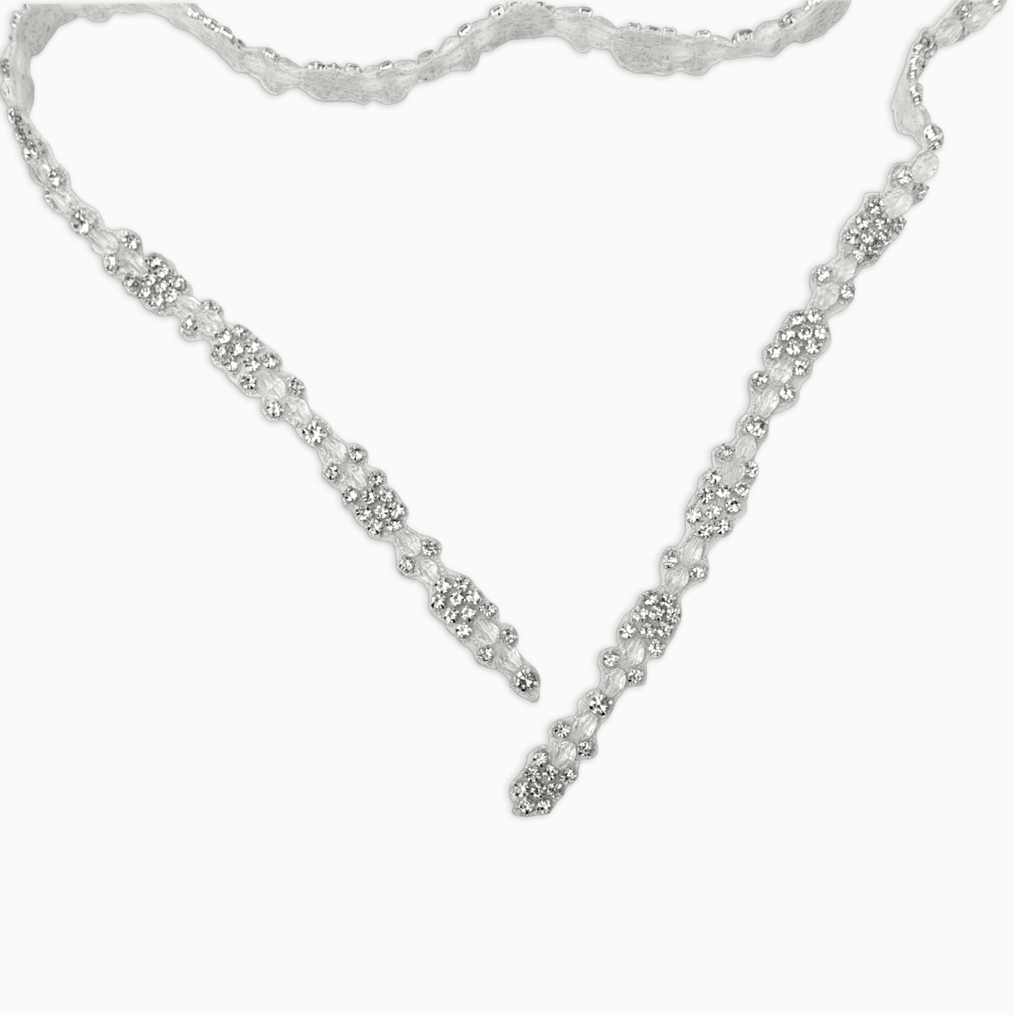 Micro Crystal Rhinestone Line, Iron on (Hotfix)