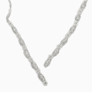 Braided Crystal Rhinestone Trim, Iron on (Hotfix)