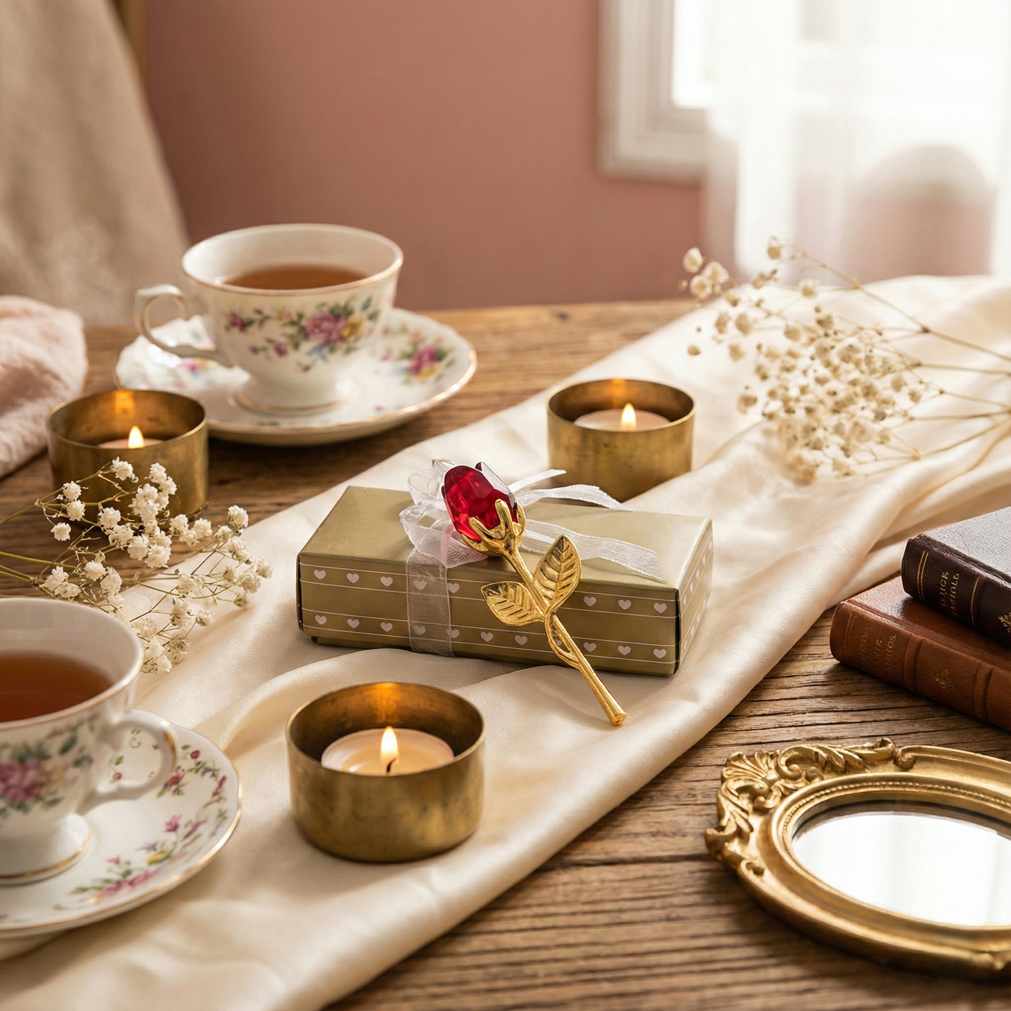 Crystal Rose Keepsake Favor Gift