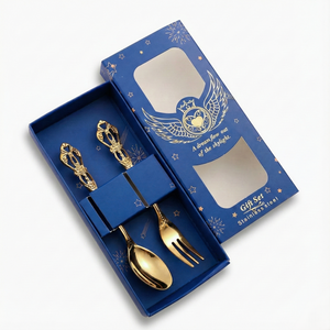 Gold Spoon & Fork Set Favor Gift