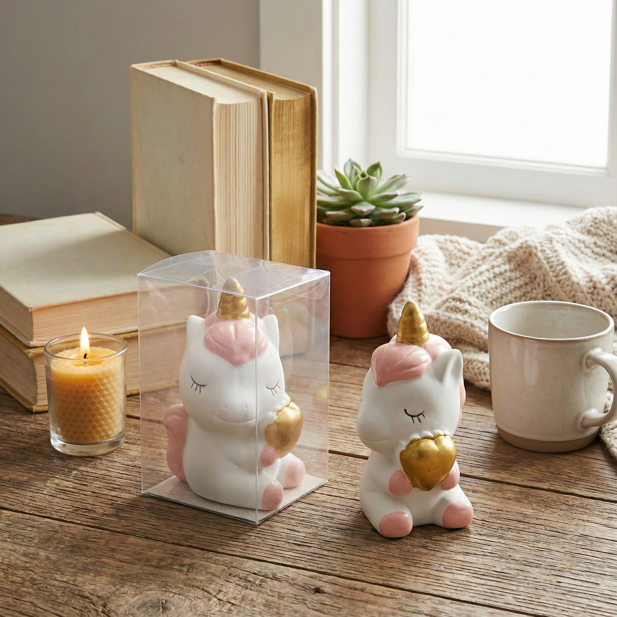 Pink Unicorn Money Bank Favor Gift