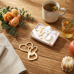 Double Heart Bottle Opener Favor Gift