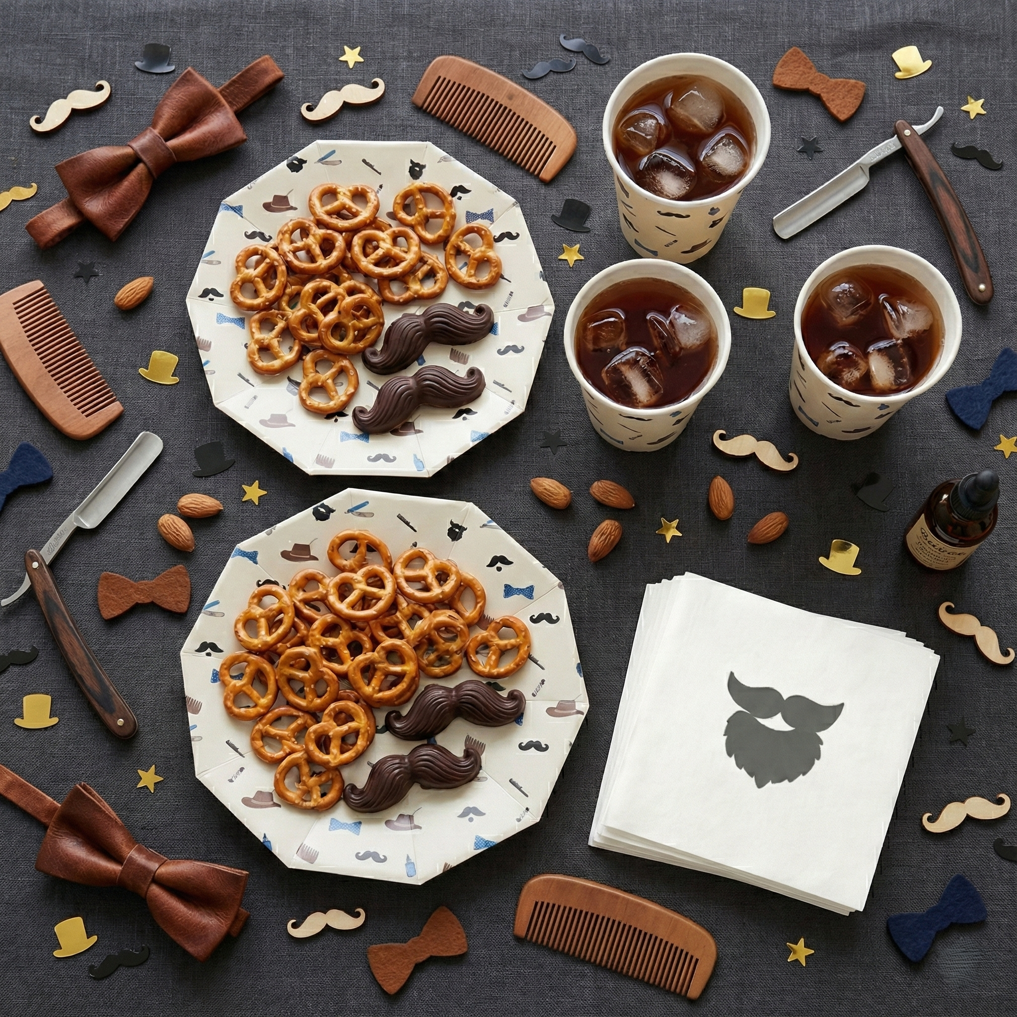 Beard Large Paper Napkins, Set of 16