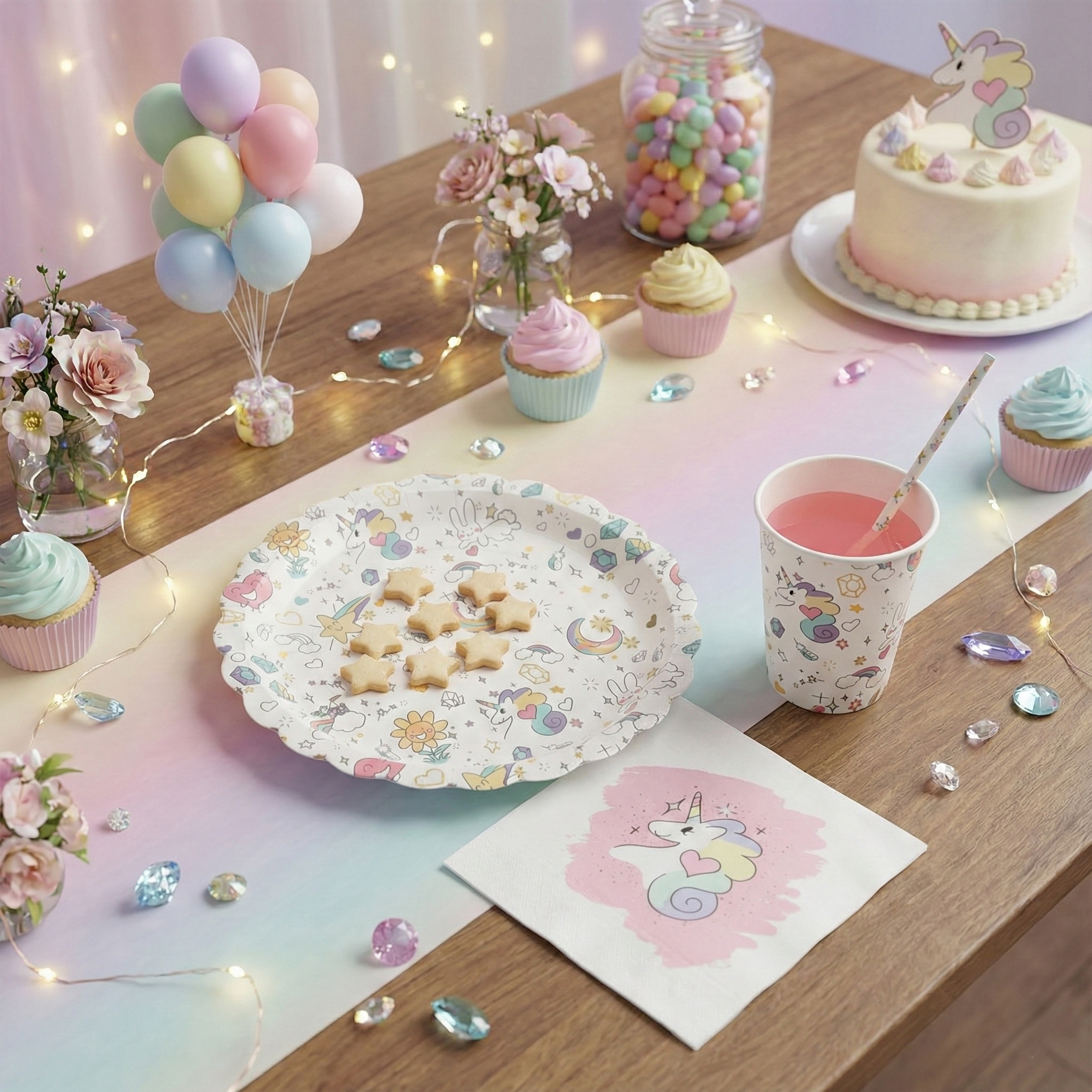 Unicorn Large Paper Napkins, Set of 16