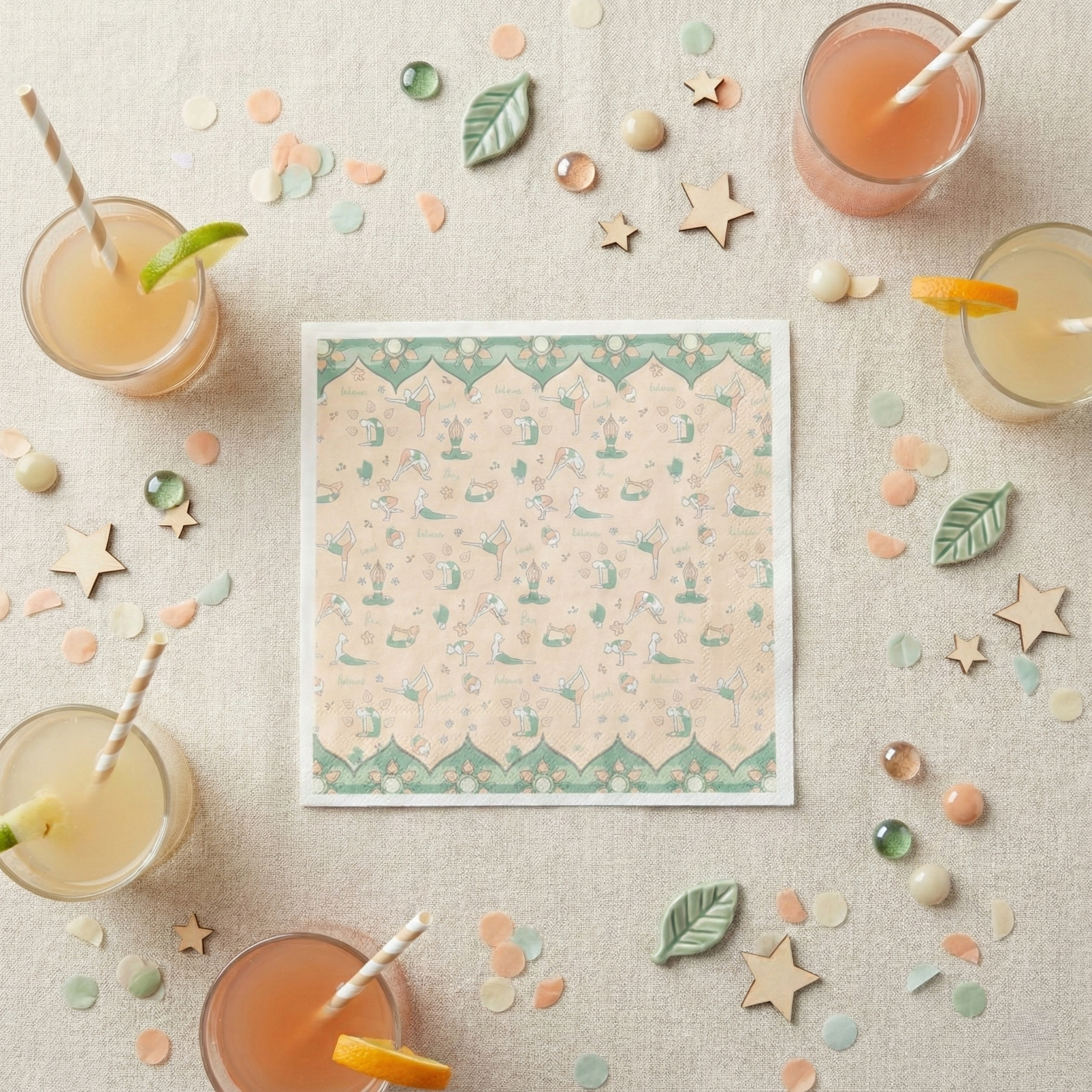 Yoga Large Paper Napkins, Set of 16