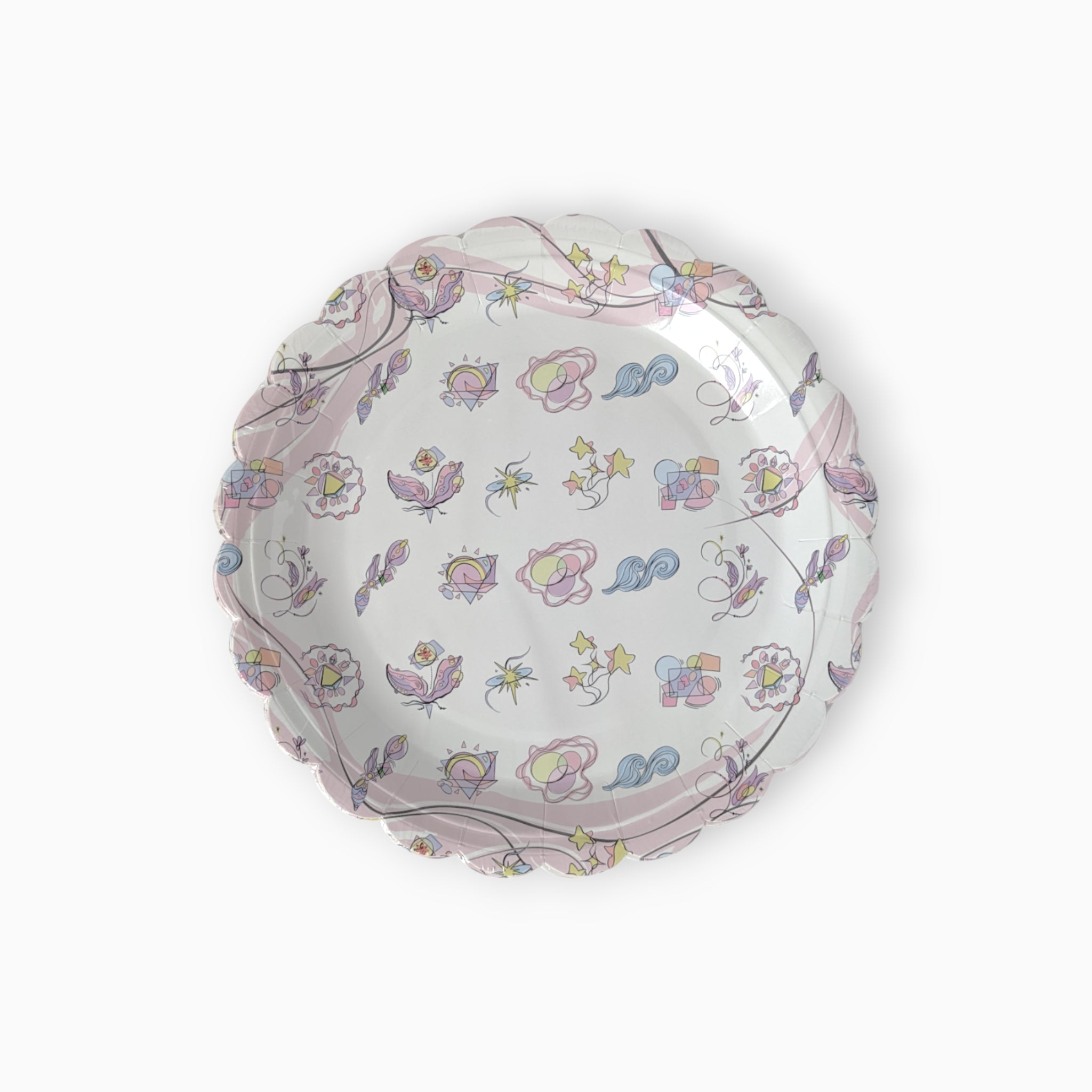 Abstract Shapes Large Paper Plates, Set of 8