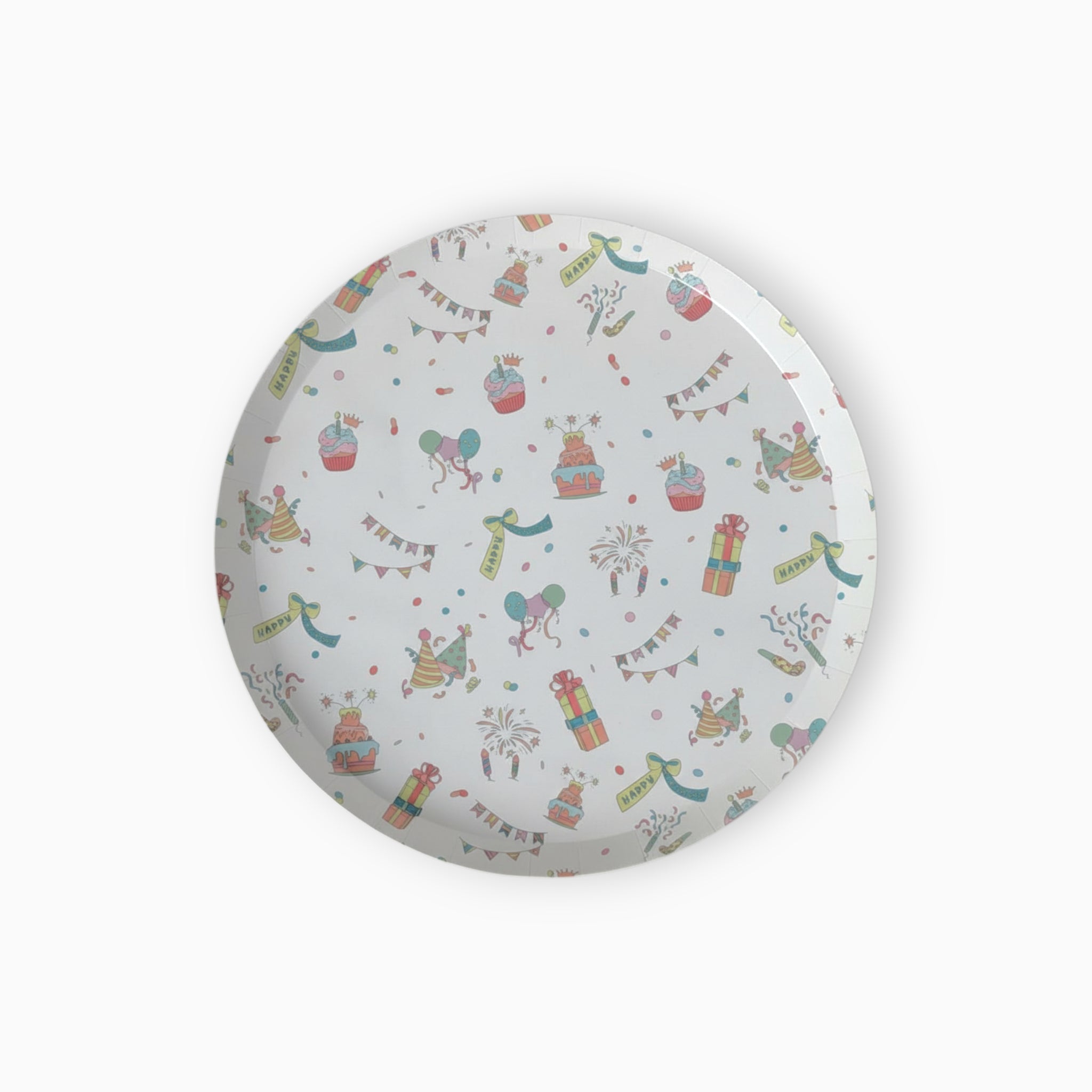 Birthday Large Paper Plates, Set of 8