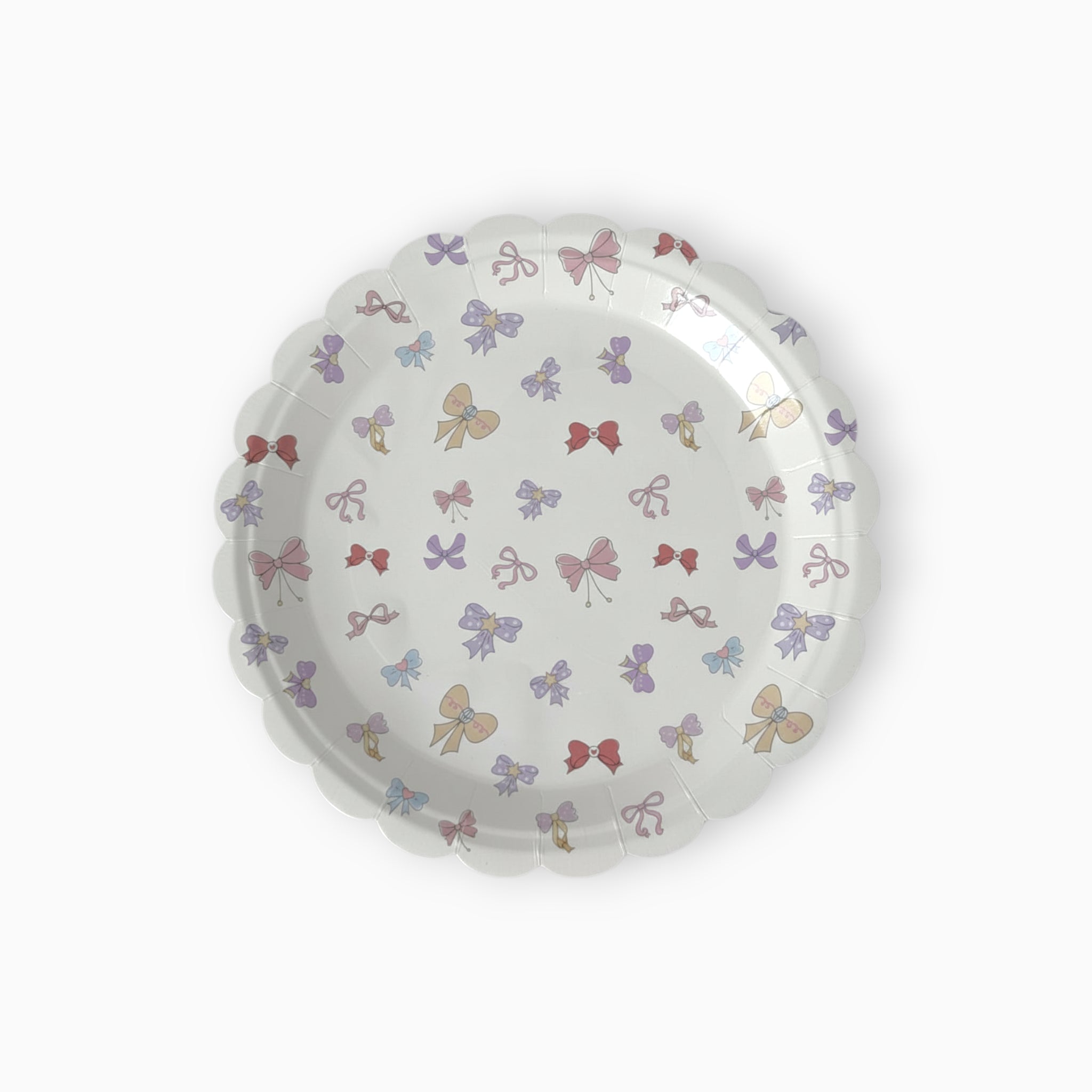 Bows Large Paper Plates, Set of 8