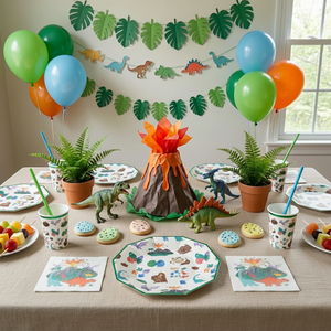 Dinosaur Large Paper Plates, Set of 8