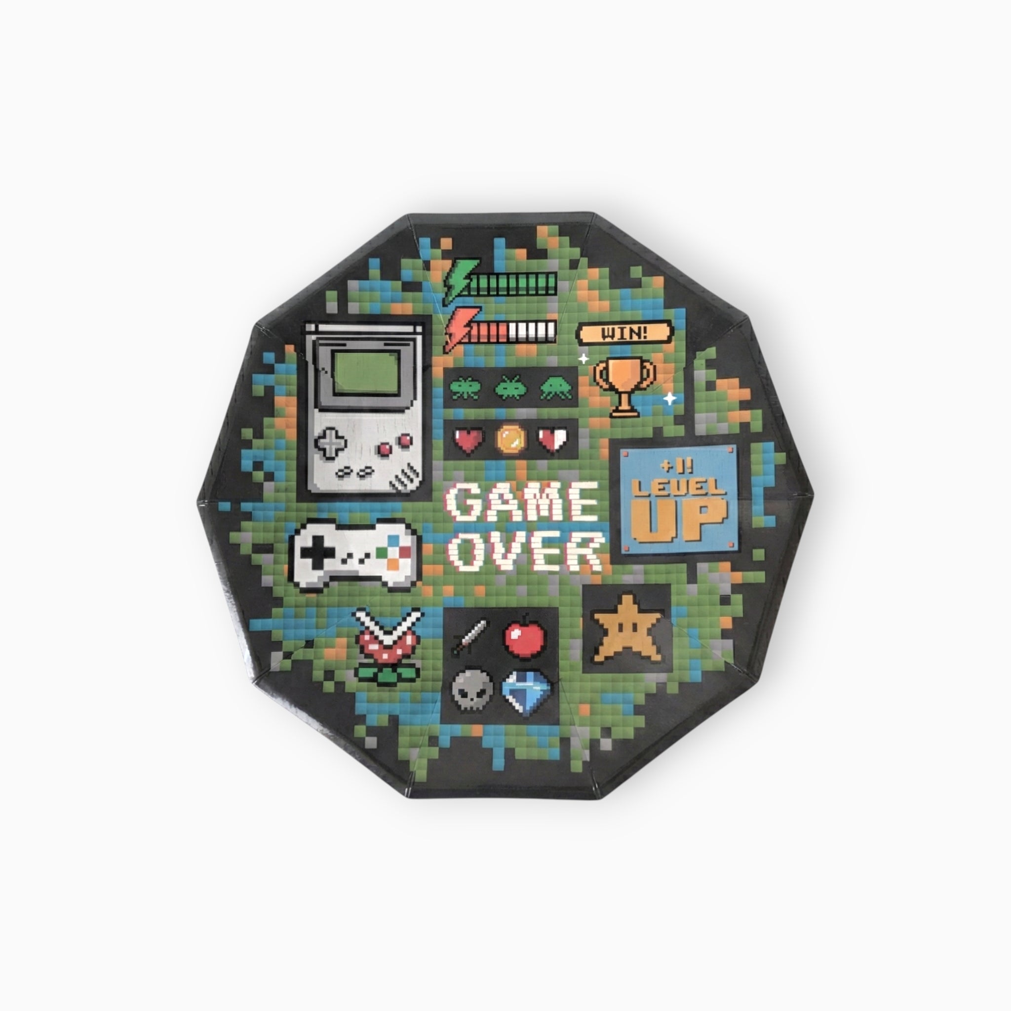 Gamer Large Paper Plates, Set of 8