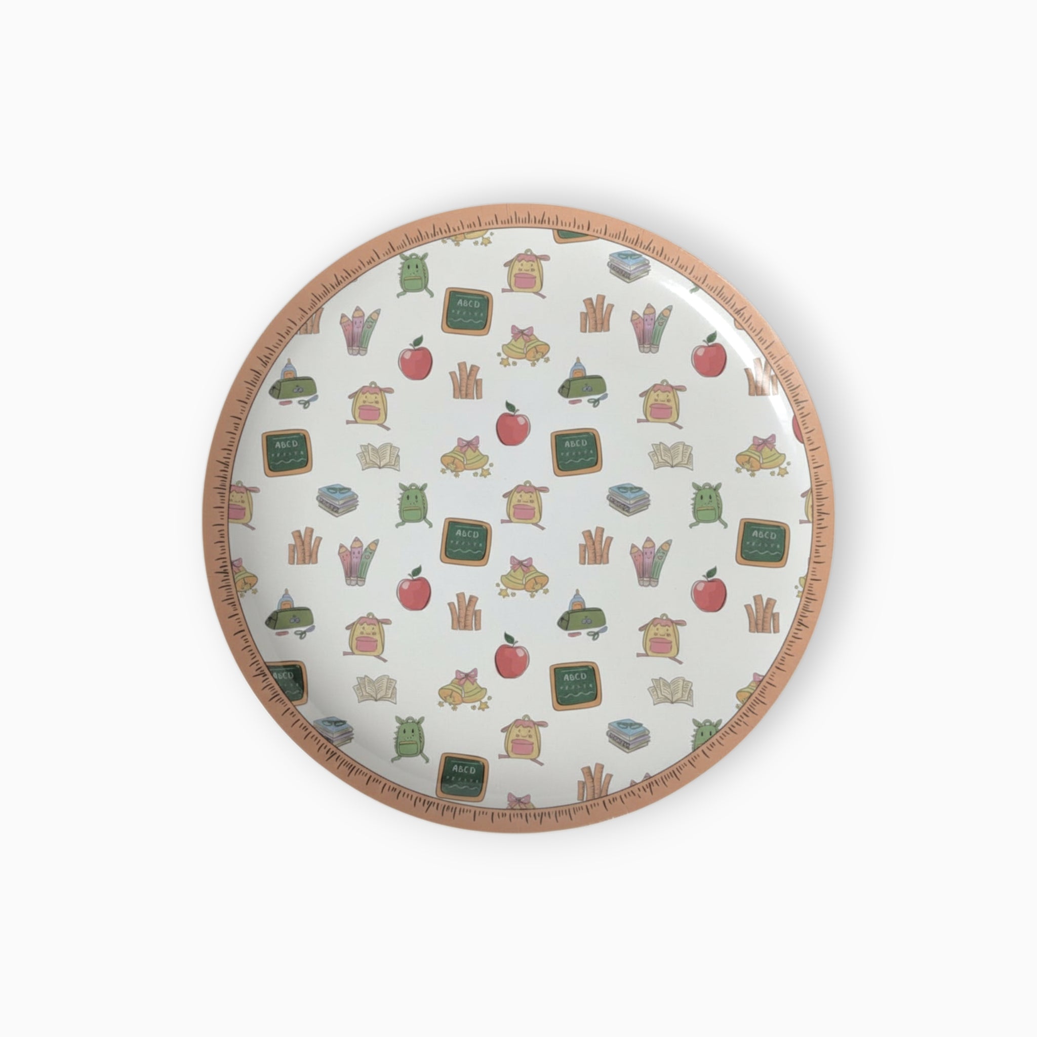 School Large Paper Plates, Set of 8
