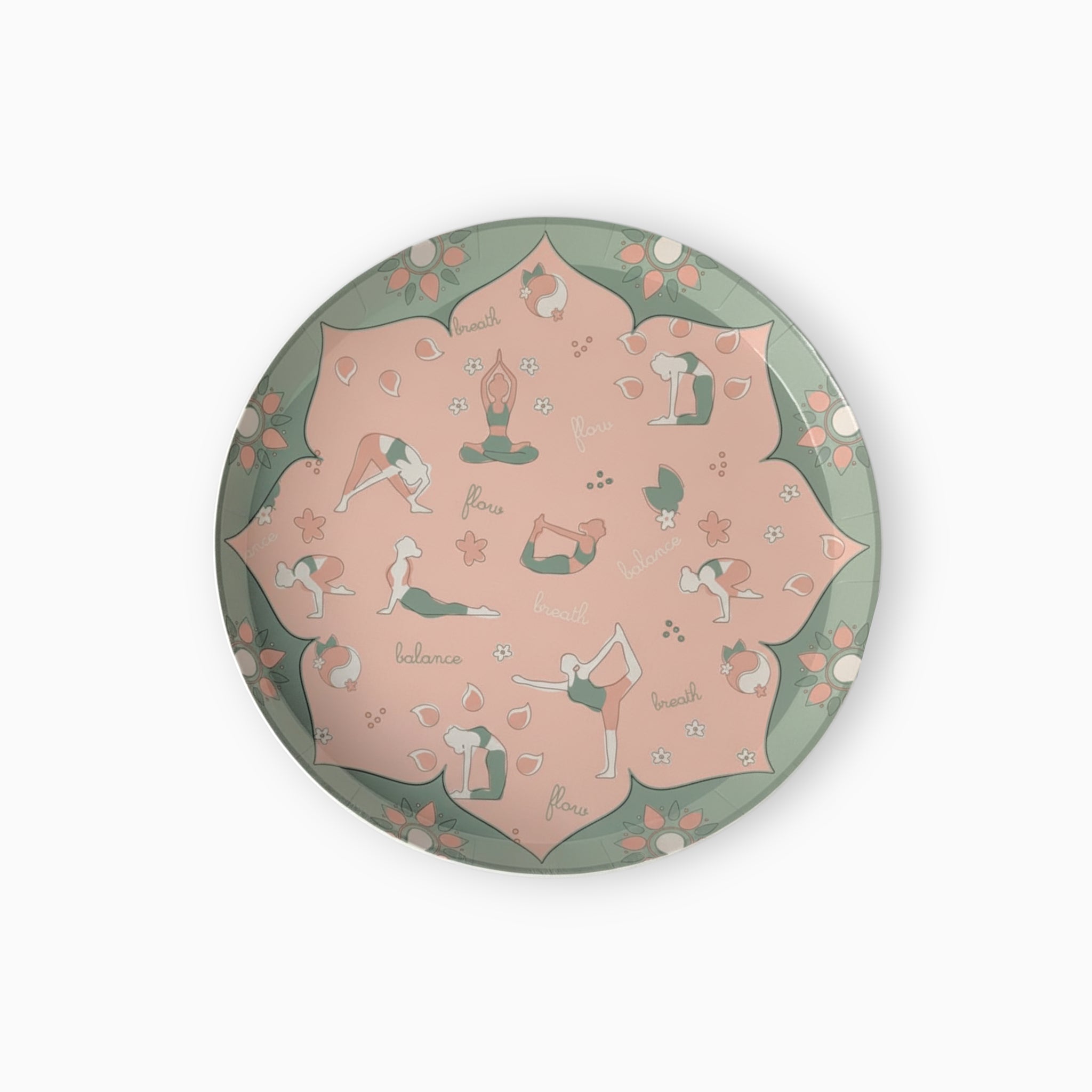 Yoga Large Paper Plates, Set of 8
