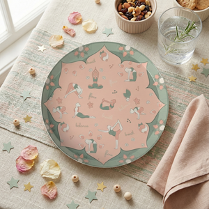 Yoga Large Paper Plates, Set of 8