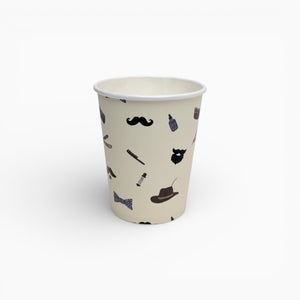 Beard Paper Cups, Set of 8
