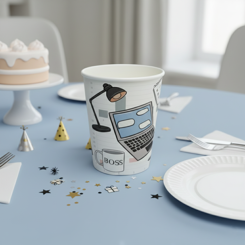 Business Paper Cups, Set of 8