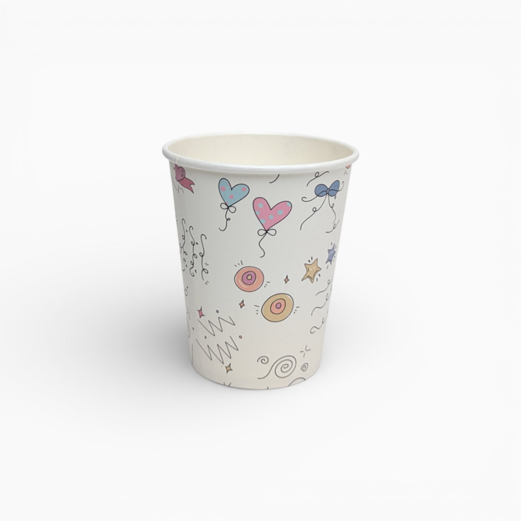Doodle Lines Paper Cups, Set of 8
